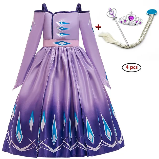 2020 New Princess Dresses Kristoff Outfit Kids For Girls Evening Party Flower Wedding Gowns Clothing | Детская одежда и обувь