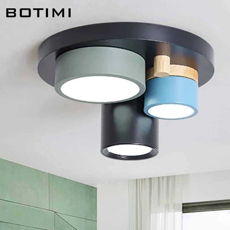 Асимметричные цилиндрические потолочные светильники BOTIMI для гостиной