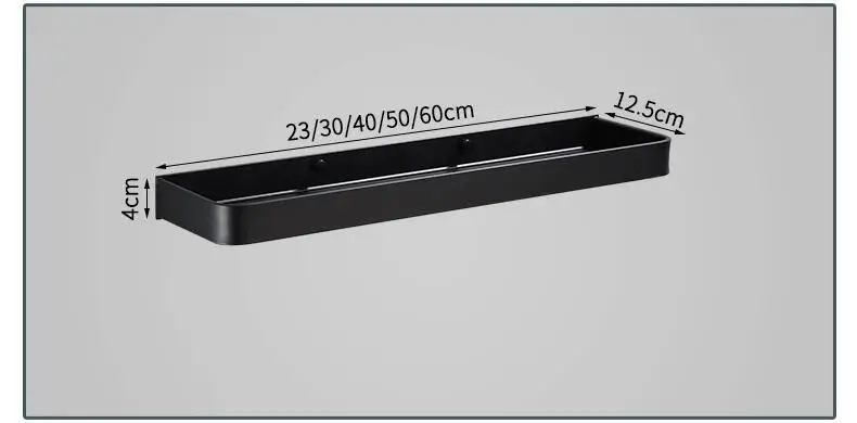 

Bathroom Shelf Bath Shower Shelf Aluminum Black Bathroom Corner shelf Wall Mounted Black Aluminum Kitchen Storage holder