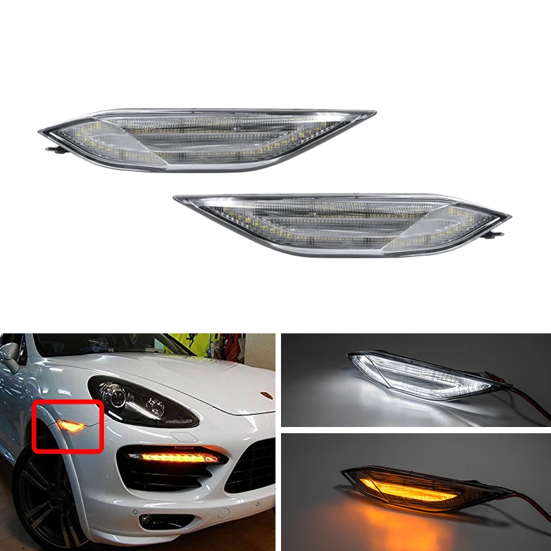 E4 прозрачный/дымчатый для Porsche Cayenne 2011 2012 2013 2014 переключаемый задний светодиодный