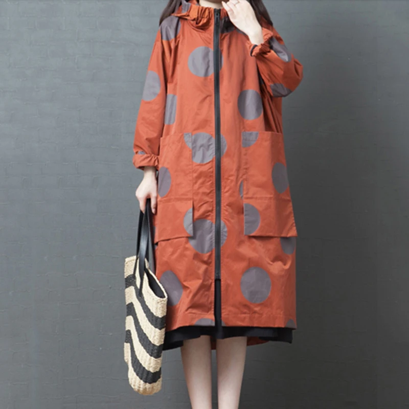 2019 новый осенне зимний женский свободный длинный плащ с капюшоном плюс размер