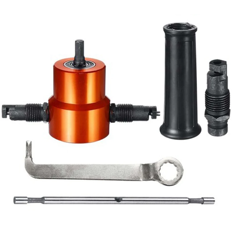 Двухголовый Ниблер для резки листового металла сверло насадка металлической