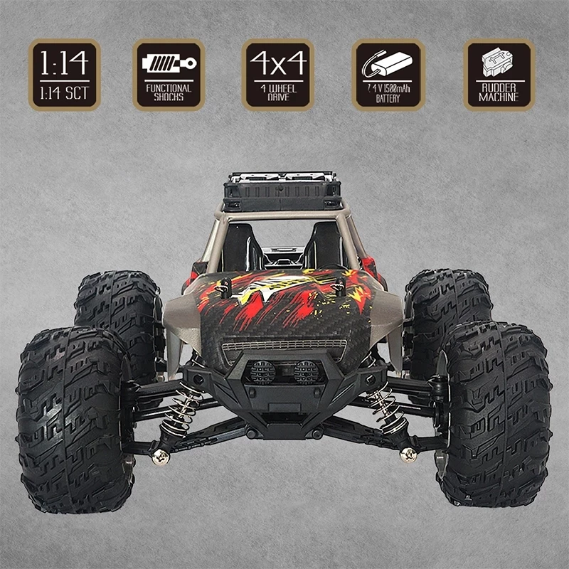 Big 1:14 4WD 2.4G Remote Control Cars High Speed 22km/h Off-Road 4 CH Vehicle Car Toys Electronic car for Boy Model Kids Gift enlarge