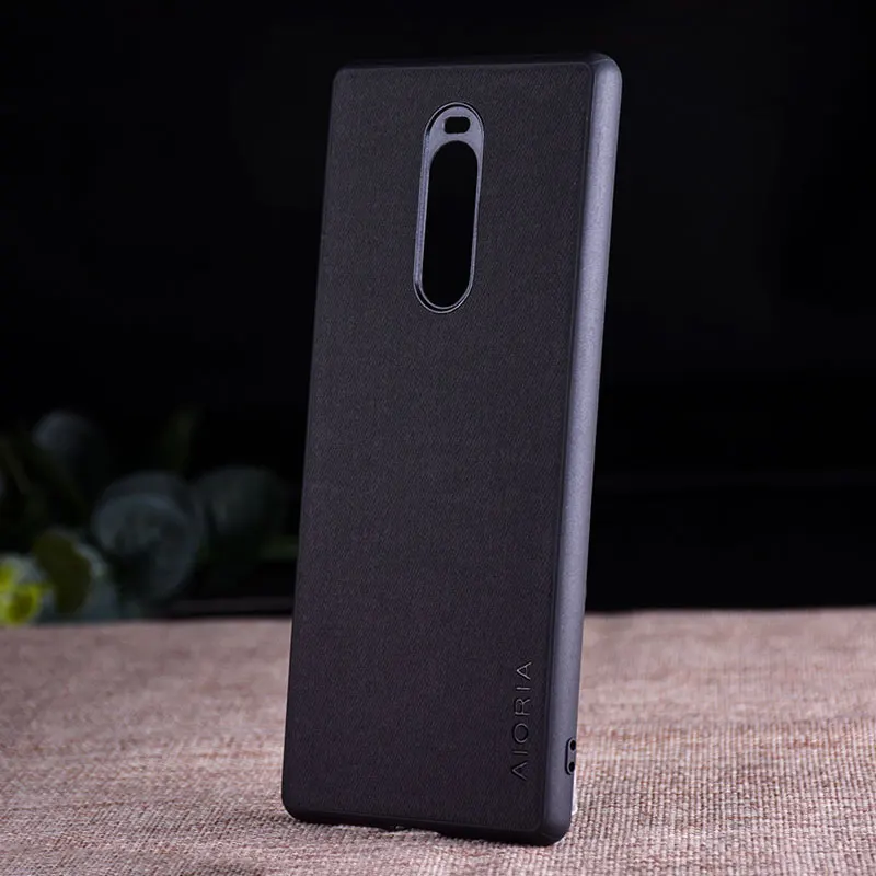 Case for Sony Xperia 1 coque Luxury textile Leather skin soft TPU hard PC phone cover for sony Xperia 1 case funda capa images - 6