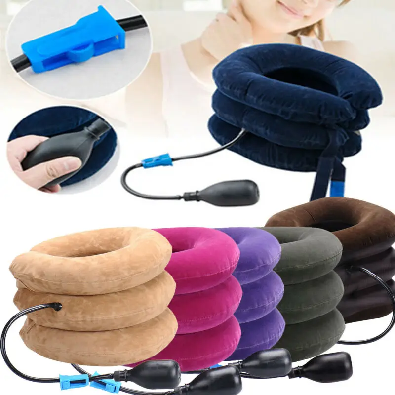 3 Слои надувной воздушный шейки вытягивающее устройство для шеи мягкая с круглой
