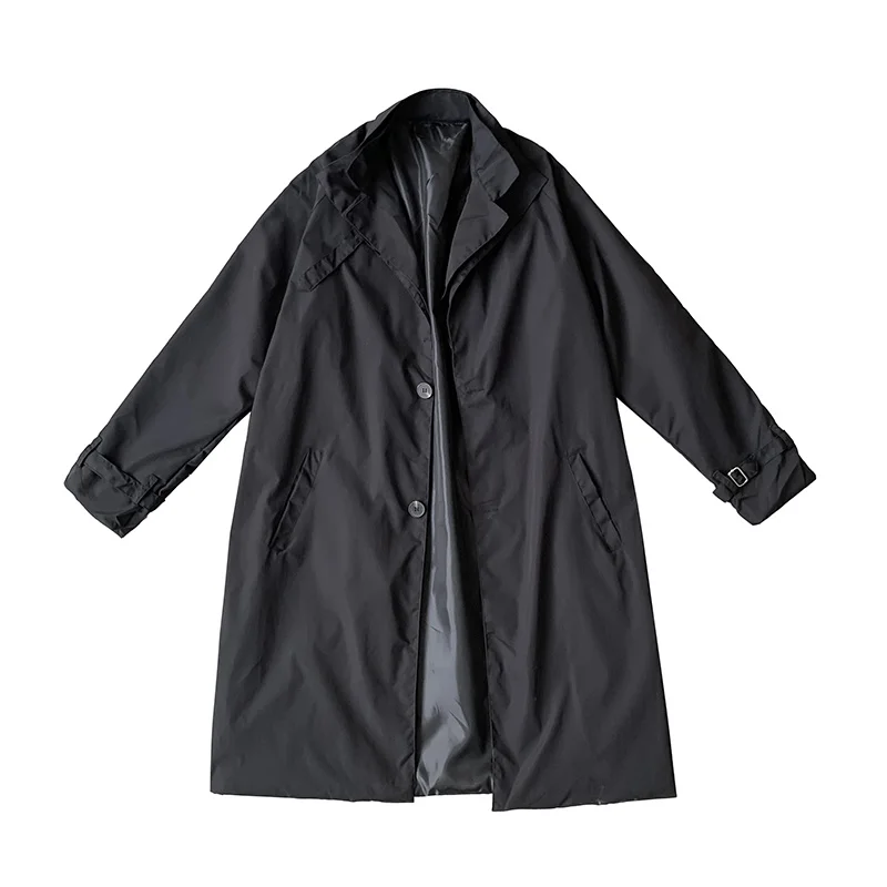 

Spring and Autumn Ins Hong Kong Style Trendy Mid-Length Trench Coat Men's Korean-Style All-Matching Loose Teen Fashion Brand