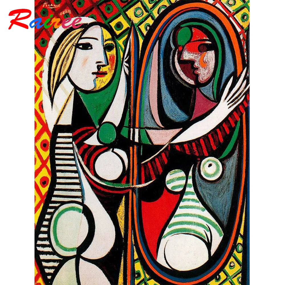 Картина девушка перед зеркалом пикассо