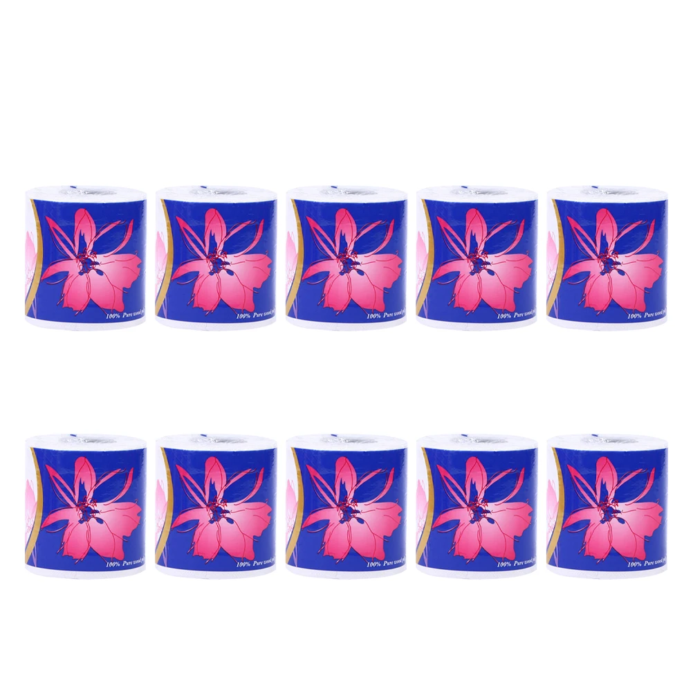 10 рулонов трехслойная туалетная бумага для домашней ванной рулон туалетной