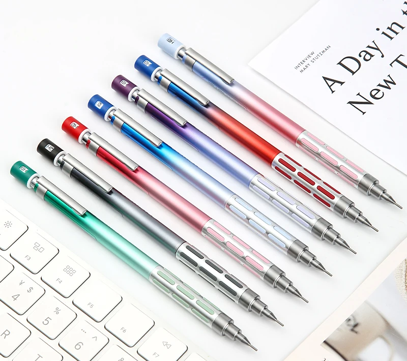 

1pc Pentel Limited 0.5mm Mechanical Pencil Low Center of Gravity Gradient Color Metal Pen Holder Special for Drawing Sketch