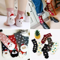 kawaii funny winter warm socks cute girls women socks funny casual comfortable short animal socks female christmas gifts