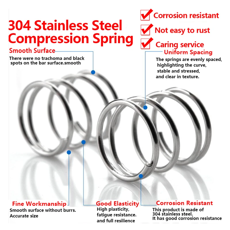 Stainless steel Compressed Spring Rotor Return Wire diameter 1.4mm External 14-22mm Outlet Store |