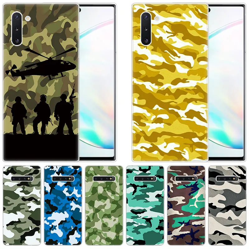 Камуфляжный армейский чехол в стиле милитари для Samsung Galaxy Note 10 Pro 9 8 5 M30S M40 S10E S10 5G S9