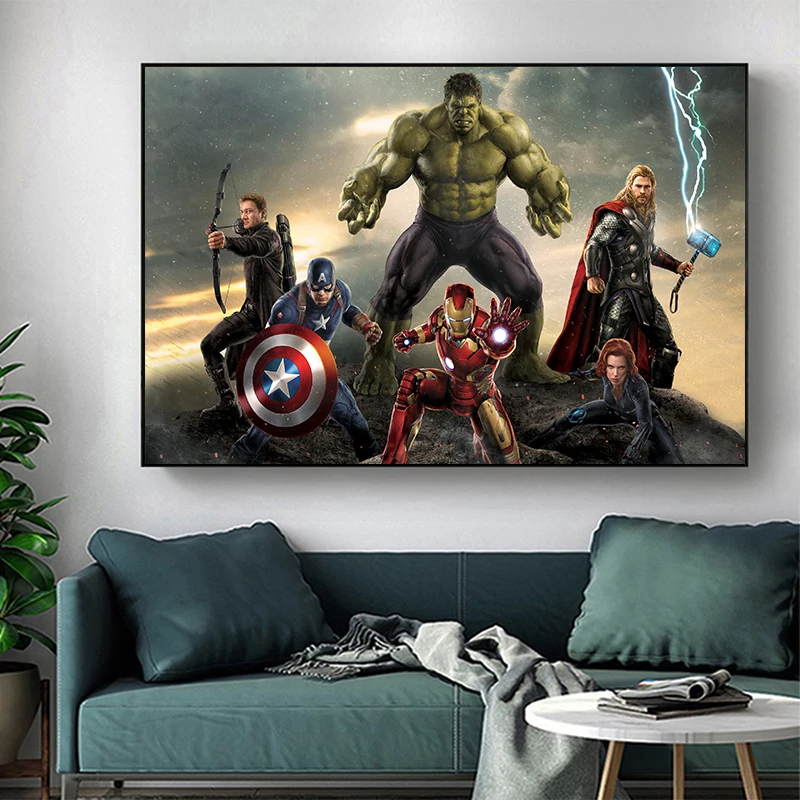 Алмазная 5D картина сделай сам мстители герои Marvel Тор Капитан Америка вышивка