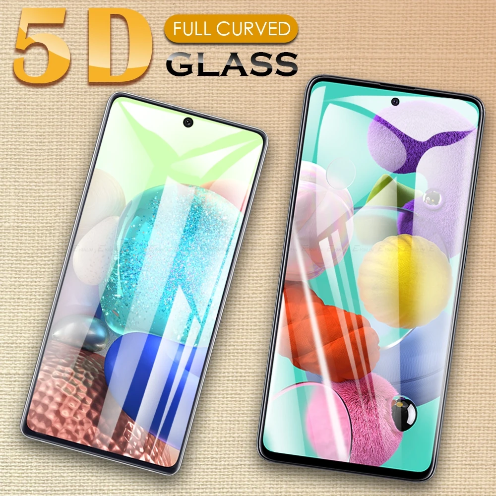 

5D Curved Edge Full Cover Tempered Glass For Samsung Galaxy A01 A11 A21 A31 A41 A51 A71 5G Screen Protector Protective Film