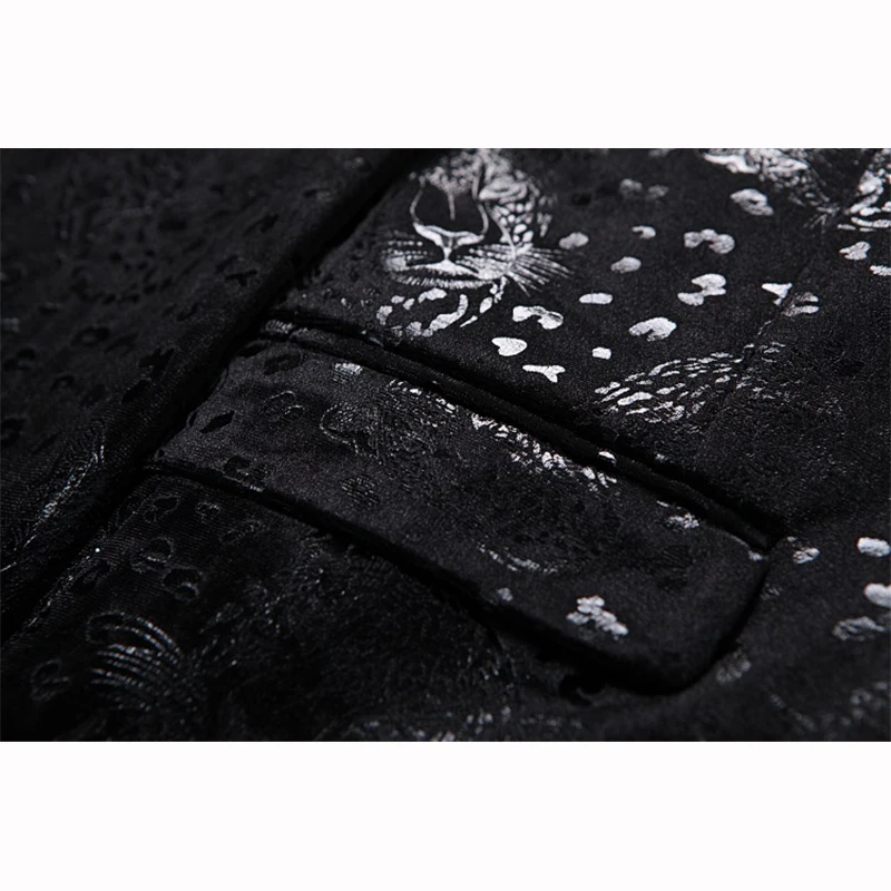 Shenrun Для мужчин Slim Fit 3 предмета костюм модные Цветочный принт костюмы Свадебные