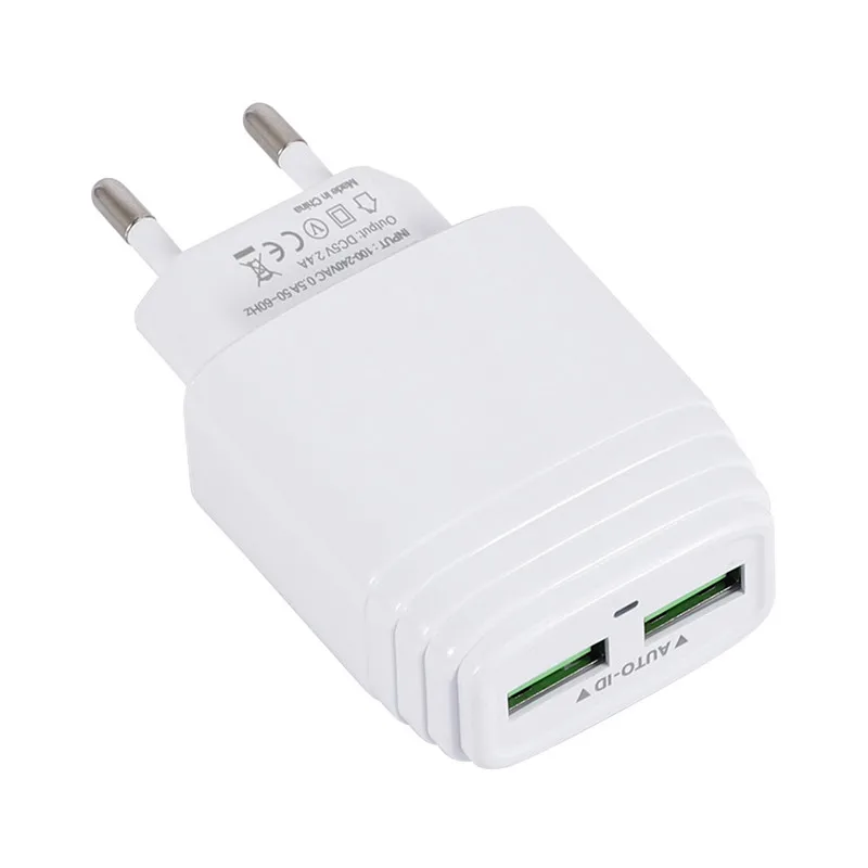 Сетевое зарядное устройство с 2 USB-портами Магнитный зарядный кабель Micro usb для