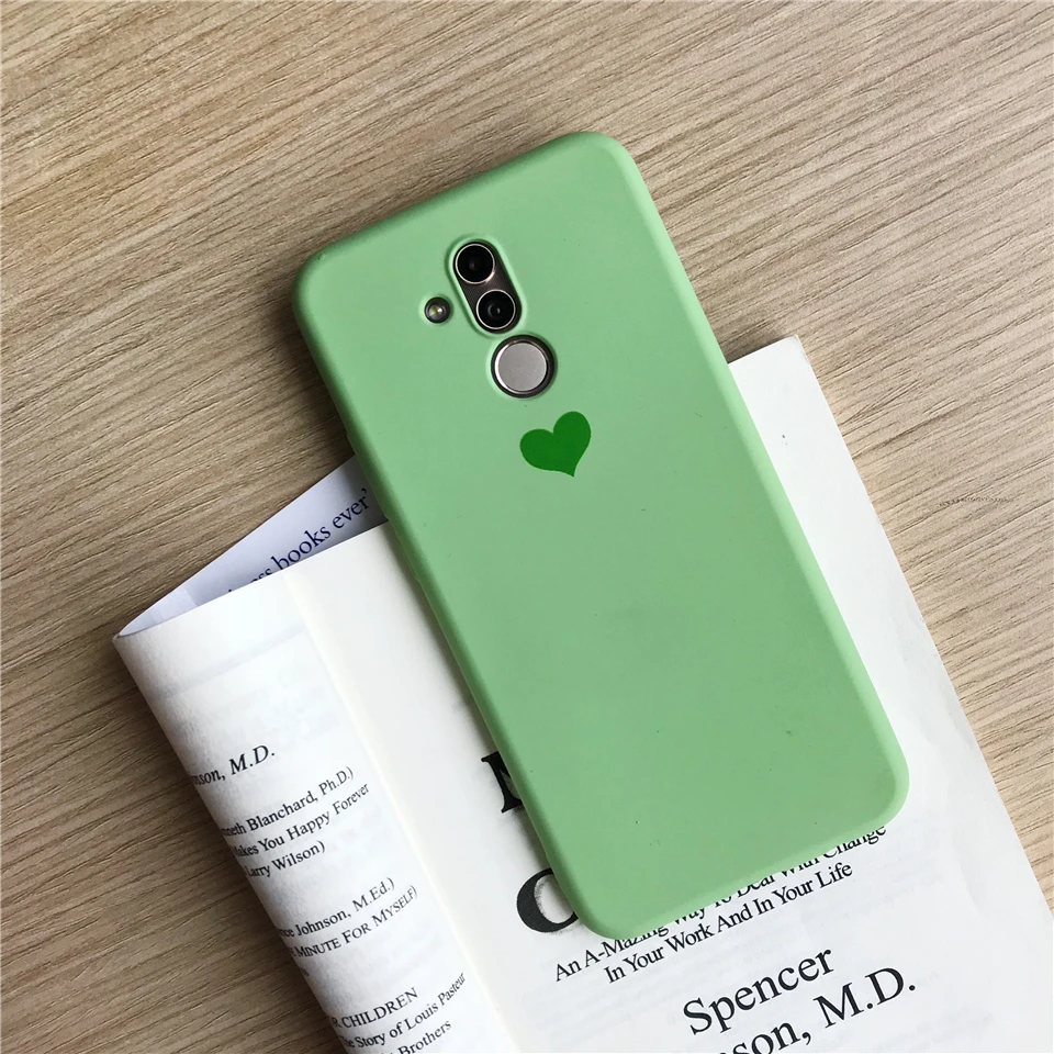 Cute Love Heart Liquid silicone Case For Huawei Mate 20 30 Lite 10 9 P30 Pro P20 P10 Cover TPU Soft Caso Funda for Nova 5 5i 4 3 |