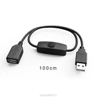 Кабель-Удлинитель USB 2,0 для синхронизации данных с выключателем, светодиодный индикатор для Raspberry Pi, ПК, вентилятор USB, светодиодная лампа N18 20, Прямая поставка