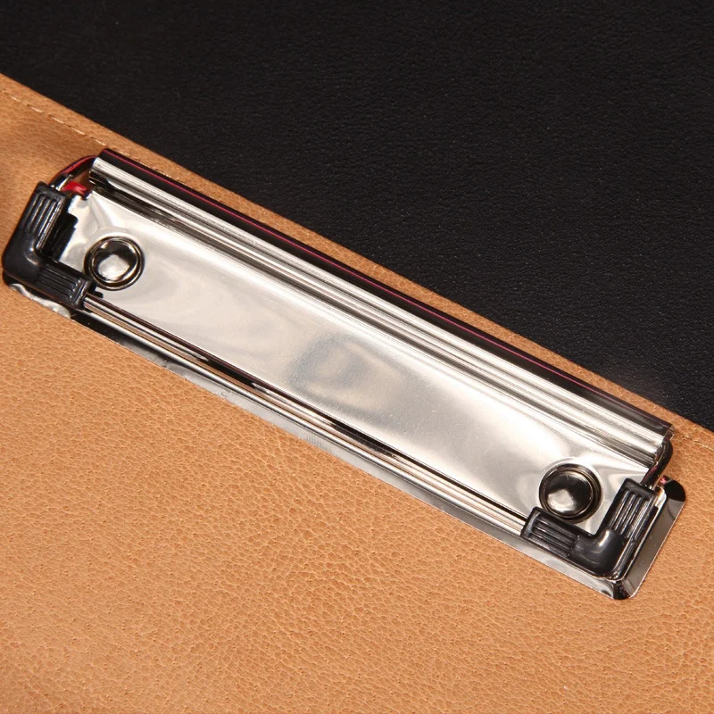 

A4 Clipboard Multi-Function Filling Products Folder for Documents School Office Supplies Organizer Leather Portfolio,Black 2 Pcs