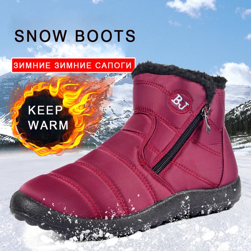 

Мужские ботинки 2021, легкая зимняя обувь для женщин, зимние ботинки, водонепроницаемая зимняя обувь размера плюс 43, зимние ботинки унисекс бе...