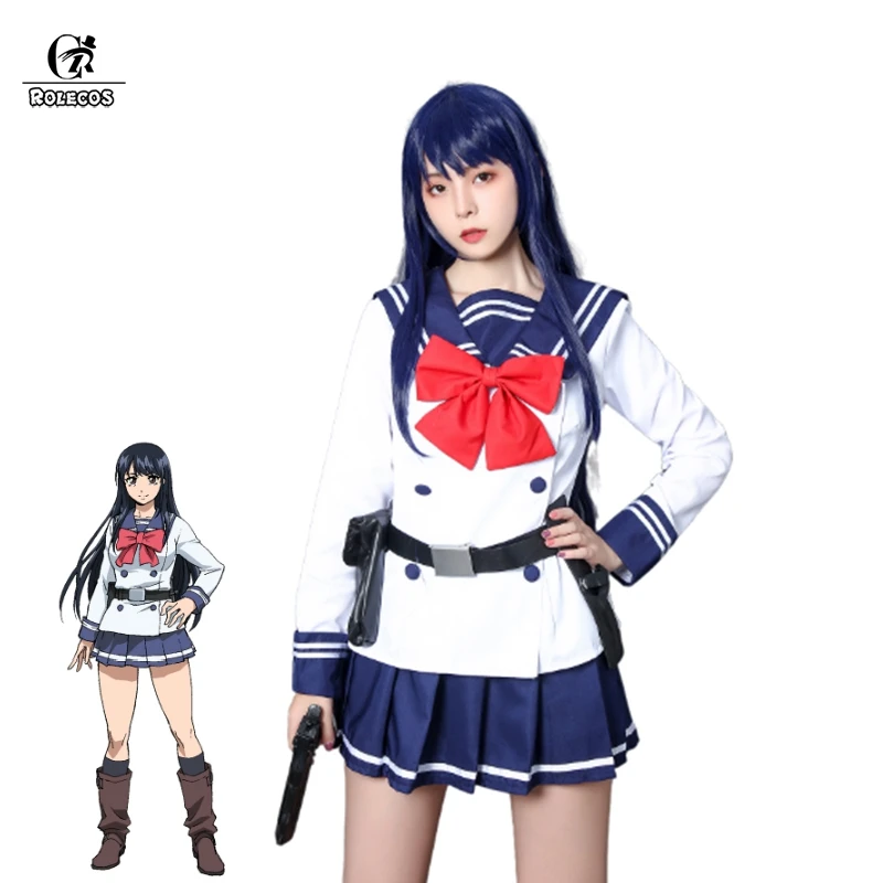 

ROLECOS Anime Cosplay Costume High-Rise Invasion Yuri Honjou Costume Cosplay Anime JK Uniform Halloween Full Set