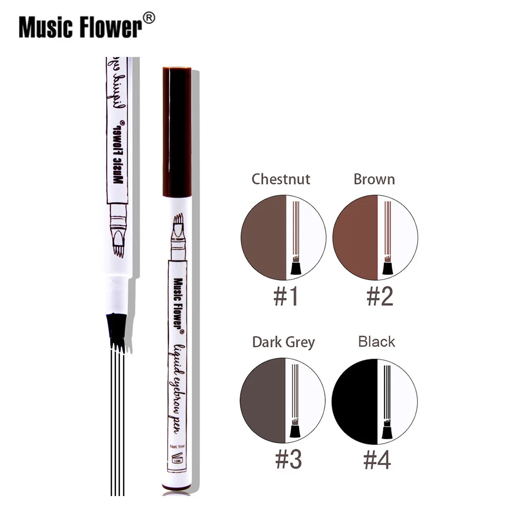 4 цвета карандаш для бровей Макияж тонкий эскиз жидкая подводка ручка
