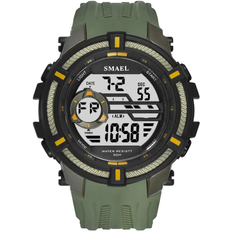 New Men Sport Watches SMAEL Led Digital Watch Big Dial S Shock Casual Clock Wristwatches Waterproof erkek kol saati | Наручные часы