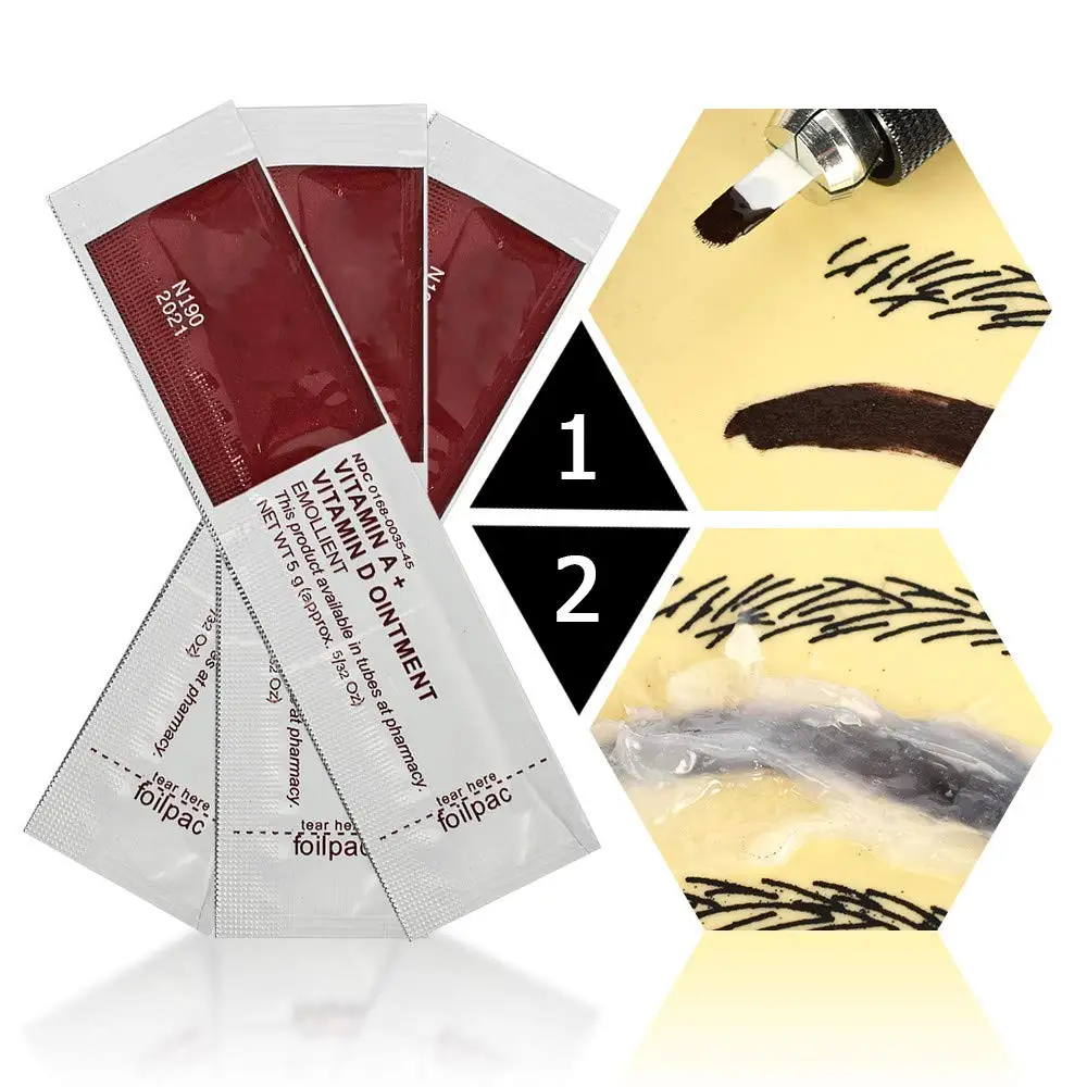 Hot 50pcs Tattoo Fougera Vitamin Ointment A&D Anti Scar Repair Gel Tattoo Aftercare Cream for Body Art Tattoo Accessories