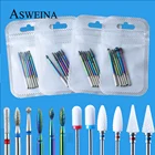 Фреза с алмазными и керамическими насадками для маникюрных фрез, 67 шт., набор фрез для геля, электрического маникюрного аппарата, инструменты для ногтей