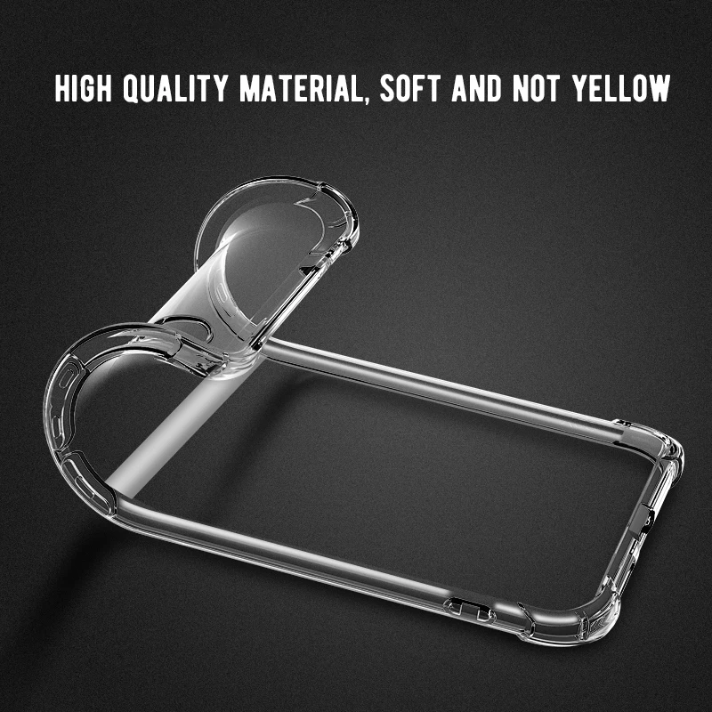 Модный силиконовый прозрачный чехол с четырьмя углами воздушной подушки для