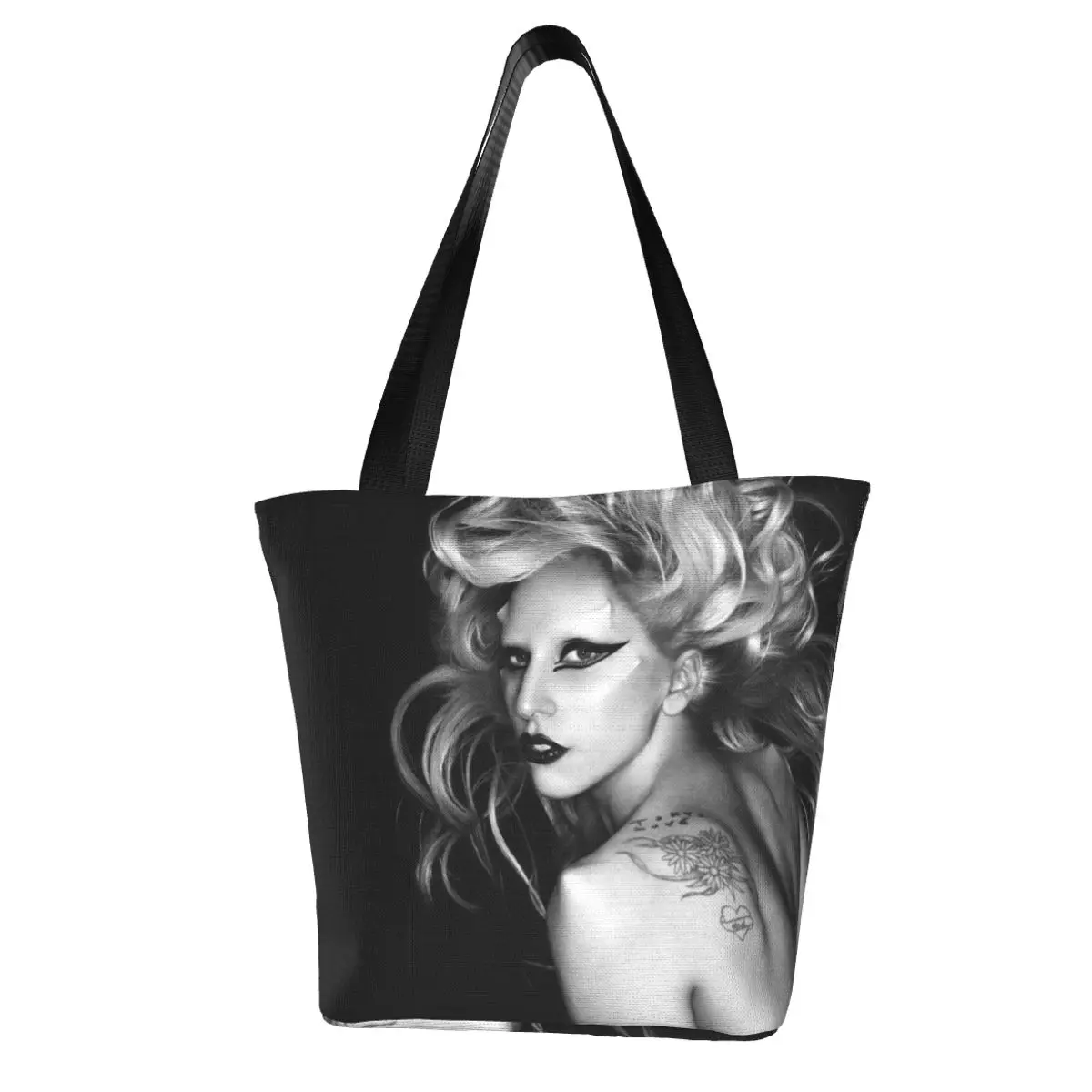 Lady Gaga Shopping Bag Aesthetic Cloth Outdoor Handbag Female Fashion Bags