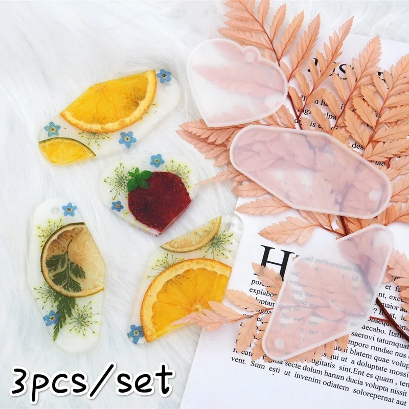 3 шт./компл. силиконовые формы форма для эпоксидной смолы подвесок брелок сделай