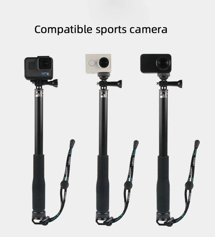 Портативная селфи-палка для GoPro Hero 7 6 5 4 Экшн-камера раздвижной монопод для Xiaomi Yi 4K Sjcam Sj4000 Eken H9 аксессуары для камеры