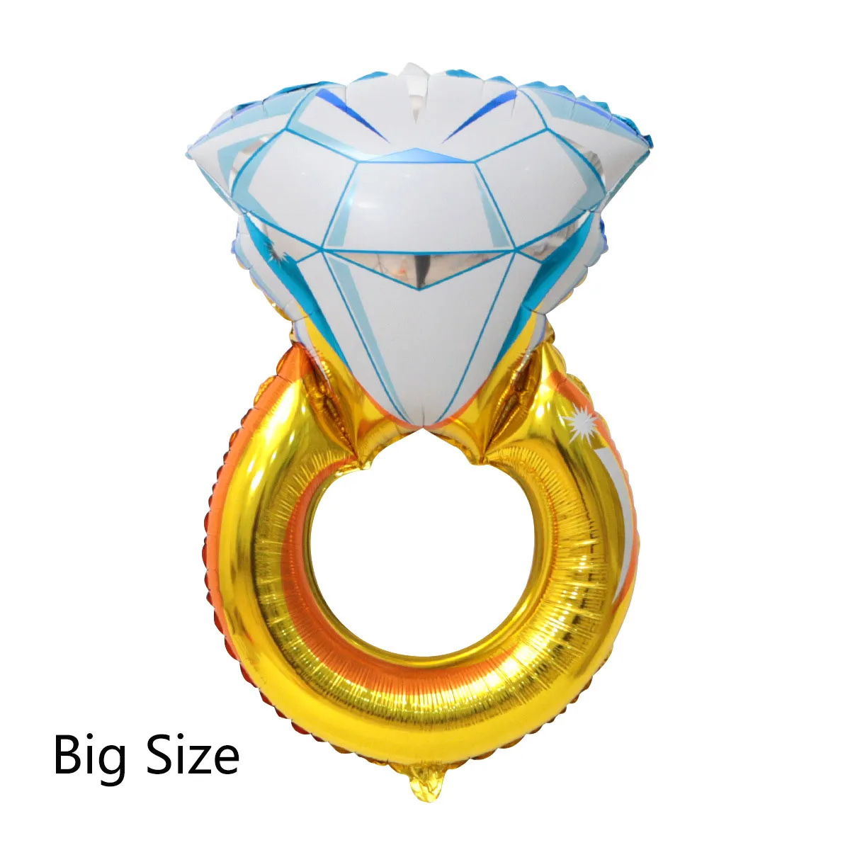 1 шт. бриллиантовое кольцо воздушный шар из фольги розовое золото серебро