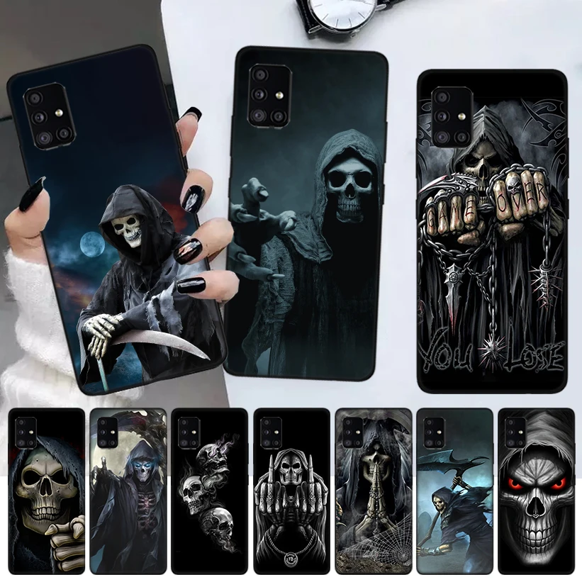 

Grim Reaper Skull Skeleton Phone Case For Samsung Galaxy A52 A51 A71 A72 A12 A22 A32 A42 A21S A31 A41 A02S A11 A01 Cover Coque