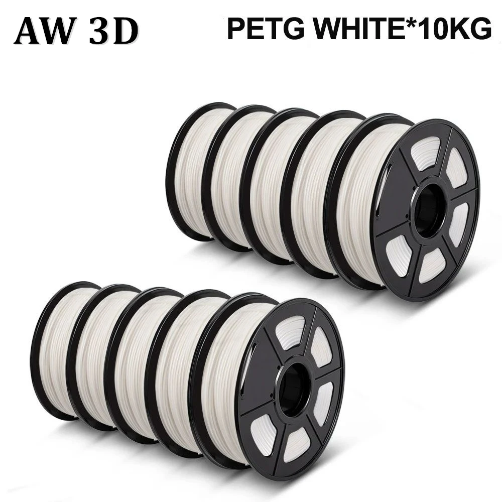 

AW 3D PETG Filament 1kg 5 or 10 Rolls 3D Printer petg filament 1.75mm Diameter Tolerance 0.02mm Eco-friendly Fast ship