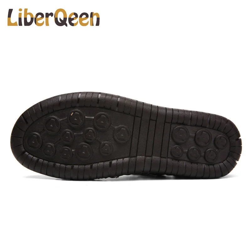 LIBERQEEN Summer Sandals Men Leather Classic Roman Slipper Outdoor Sneaker Beach Rubber Flip Flops Water Trekking | Обувь