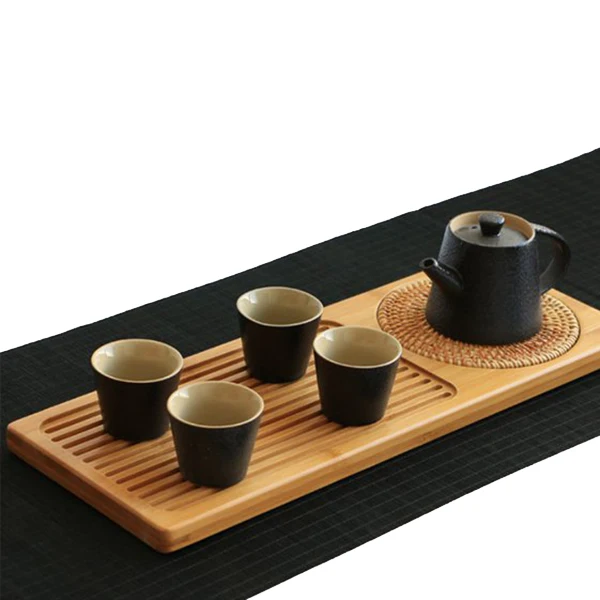 Бамбуковый поднос для чая блюдце кунг-фу чайный чайник горшок хранения столовых