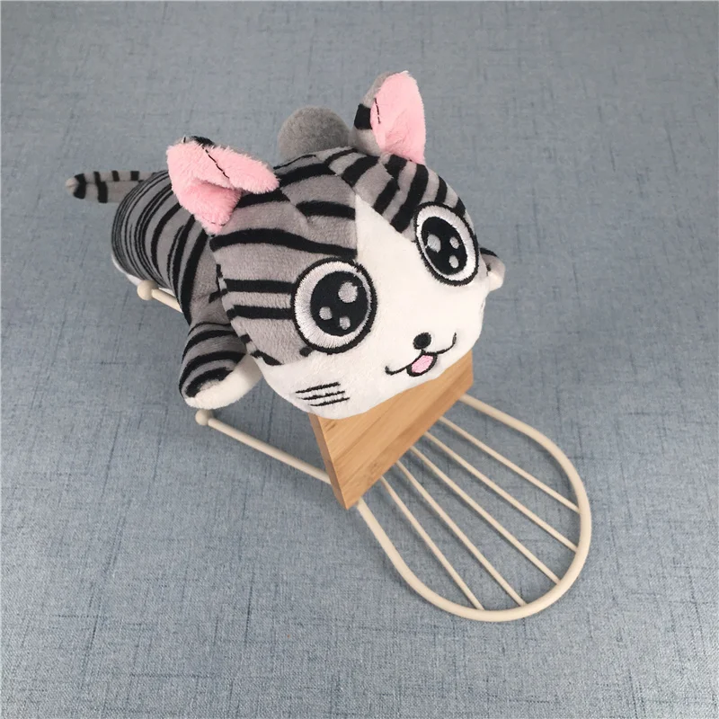 24 см Большой размер серый Кот плюшевая монета Сумочка чехол Подарок для девочки