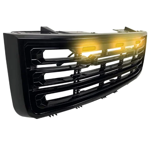 Подходит для GMC Sierra 1500 2007 2008 2009 2010 2011 2013 Светодиодная Передняя гоночная решетка