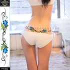 Сексуальная Женская модная наклейка на талию с цветами и бабочками, татуировка на нижнюю часть живота, сексуальный шрам, водостойкая Сексуальная Татуировка