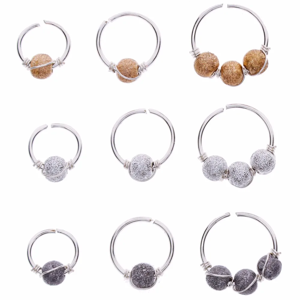 Серьги-гвоздики в носу с круглыми бусинами Ювелирное Украшение для пирсинга тела