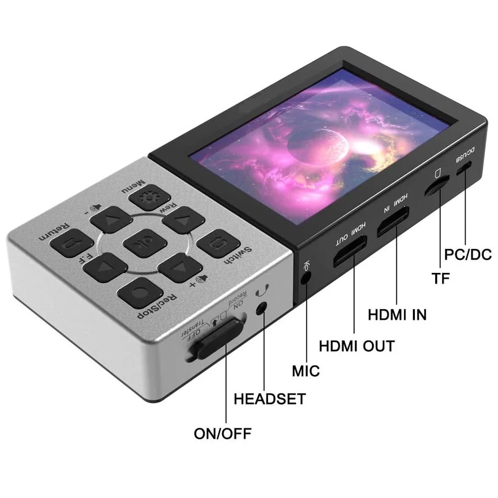 Ezcap273 HDMI Game capture 1080P60fps на Micro SD карту непосредственно с четким 3 5 &quotцветным экраном