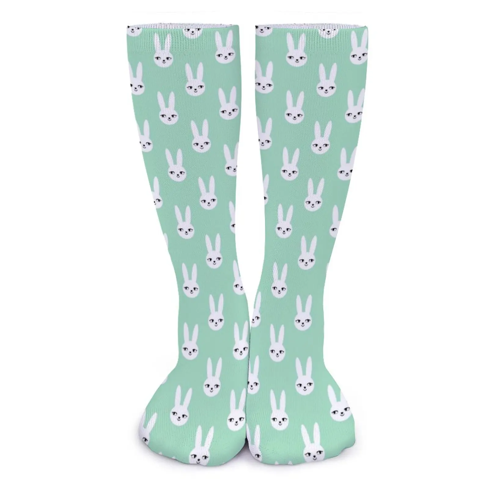 

Bunny Socks Large Chemical Fiber Aesthetic Stockings Printed Ladies Non-Slip Bycicle Socks
