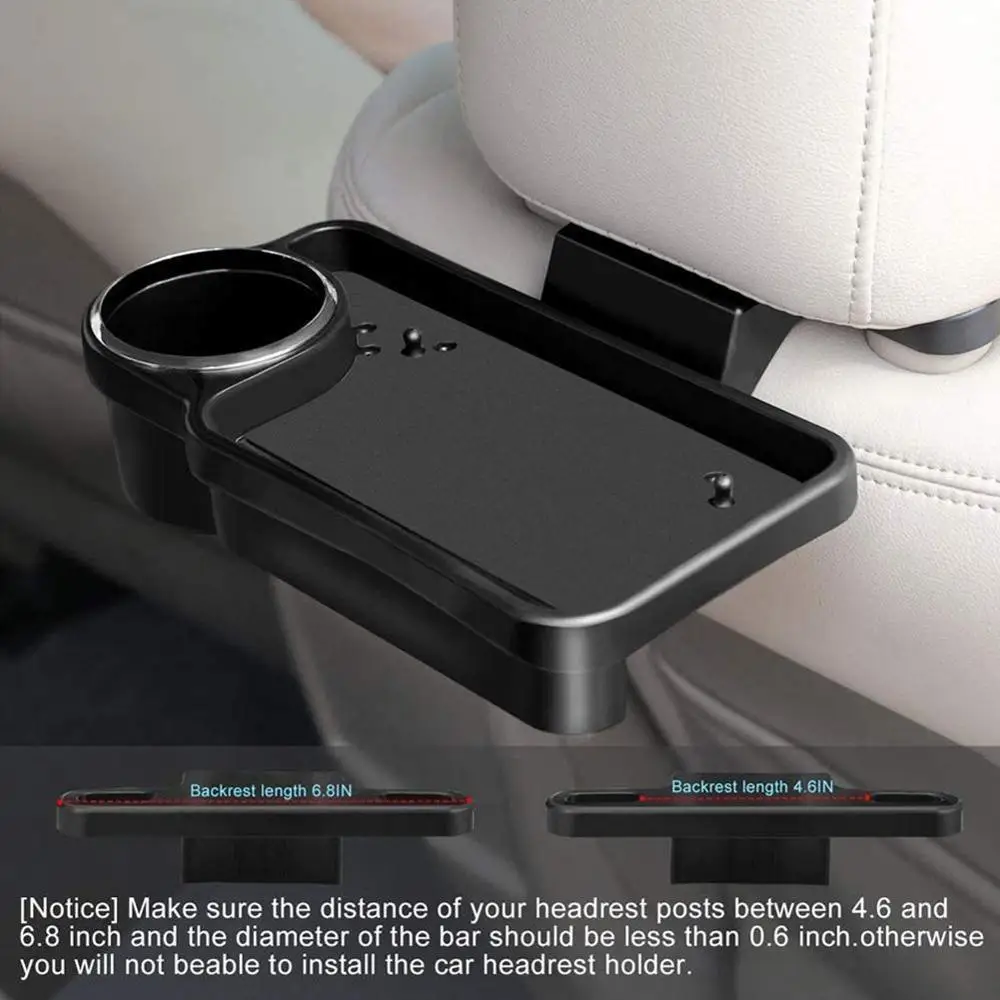 

Car Mounted Plate Table Car Dining Table For Children Folding Holder Storage Plate Multi-functional Back Chair Cup Q9V3
