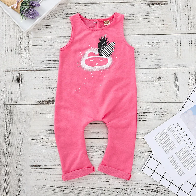 2018 комбинезон без рукавов для новорожденных маленьких мальчиков и девочек