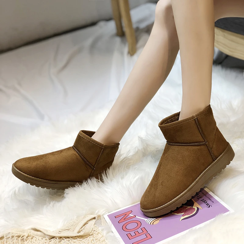 2019 на плюшевой подкладке Теплые ботики увеличить Non-slip Booies зимние ботинки женские