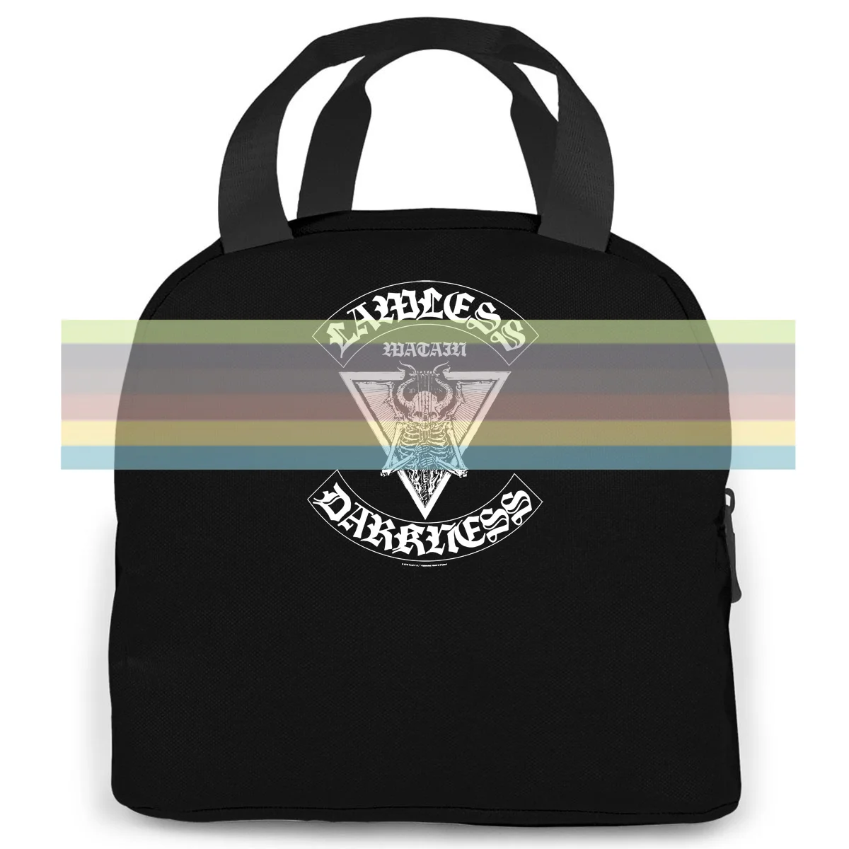 

Authentic WATAIN Band Lawless Darkness Triangle Print Style women men Portable insulated lunch bag adult