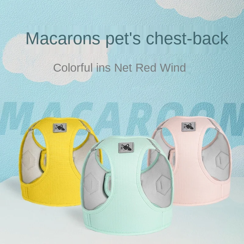

Pet Supplies Cat Leash Pet Cat Harness Macarons Fresh Vest Reflective Stroll Cat Leash Rope Dog Harness Dog Leash Dog Collar