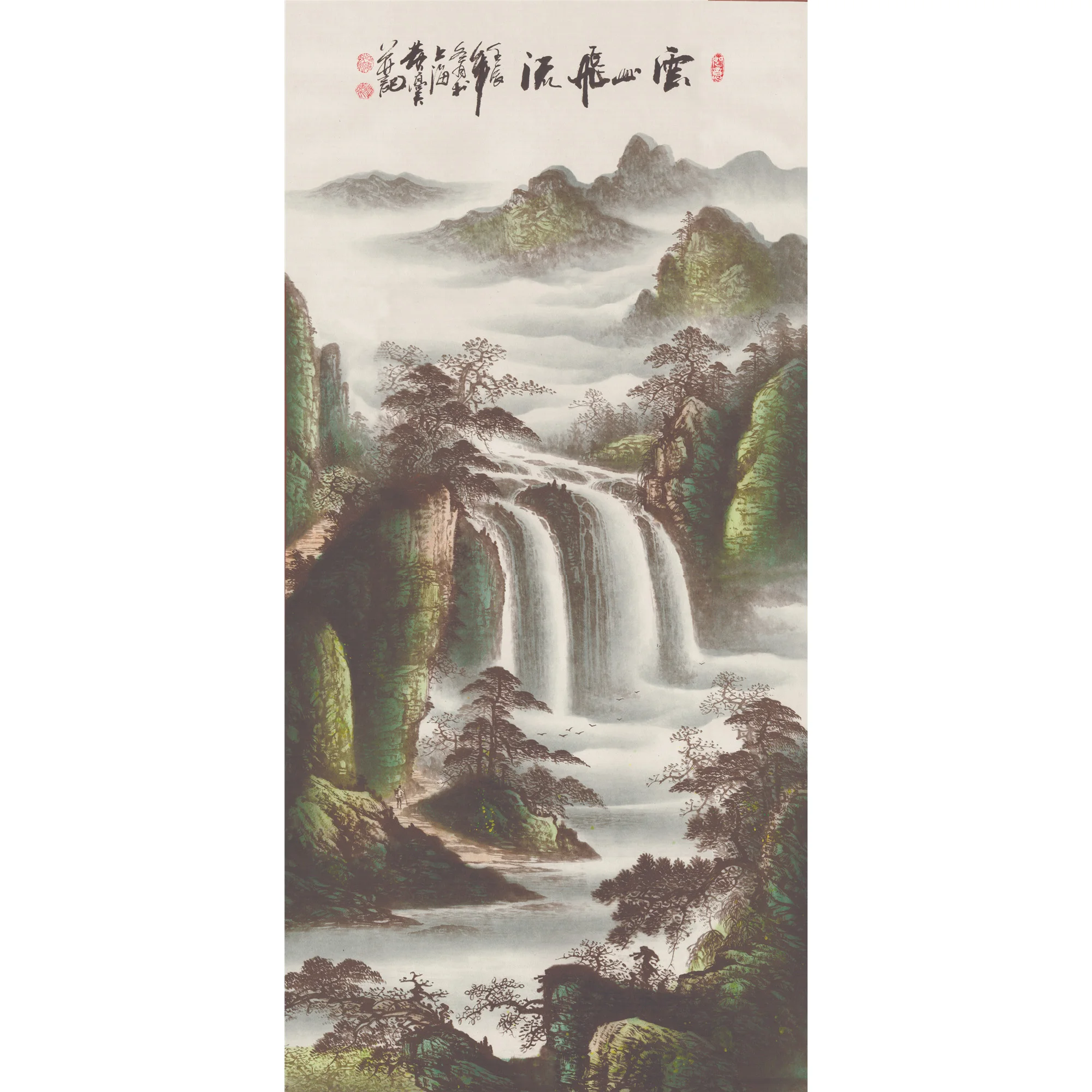 Азиатская Стена Свиток искусство Китайская традиционная шелковая Живопись